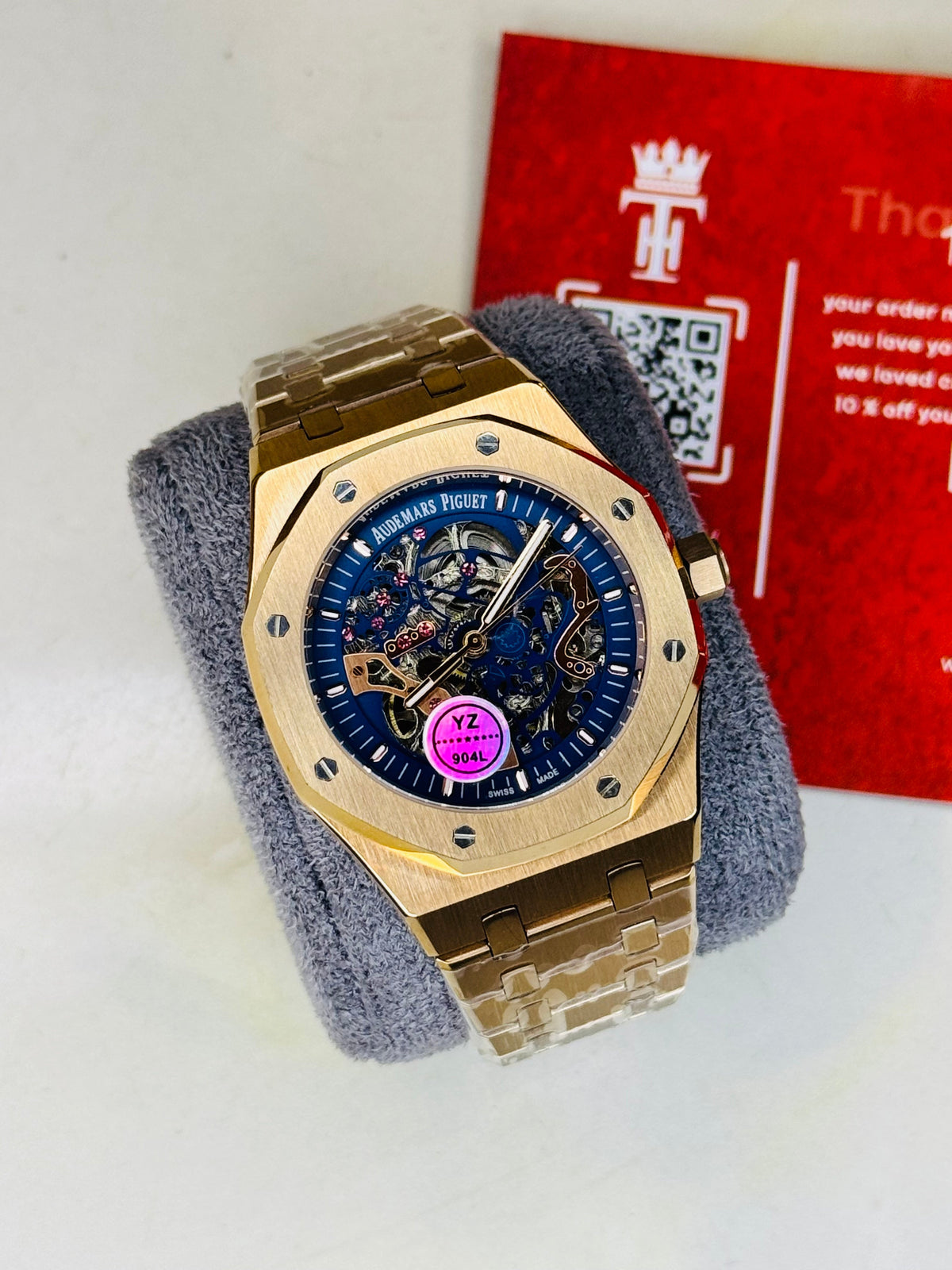 AP Copper Navy Automatic Skeleton Dial Super Clone Watch