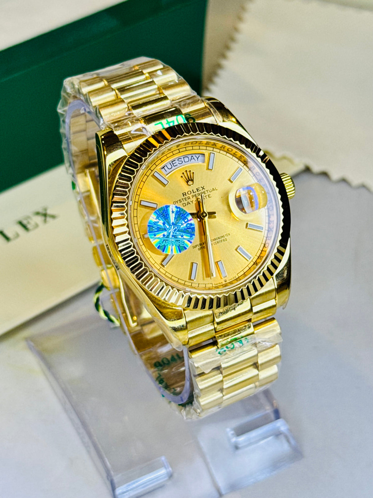 Day Date All Gold Dial Automatic Super Clone Watch