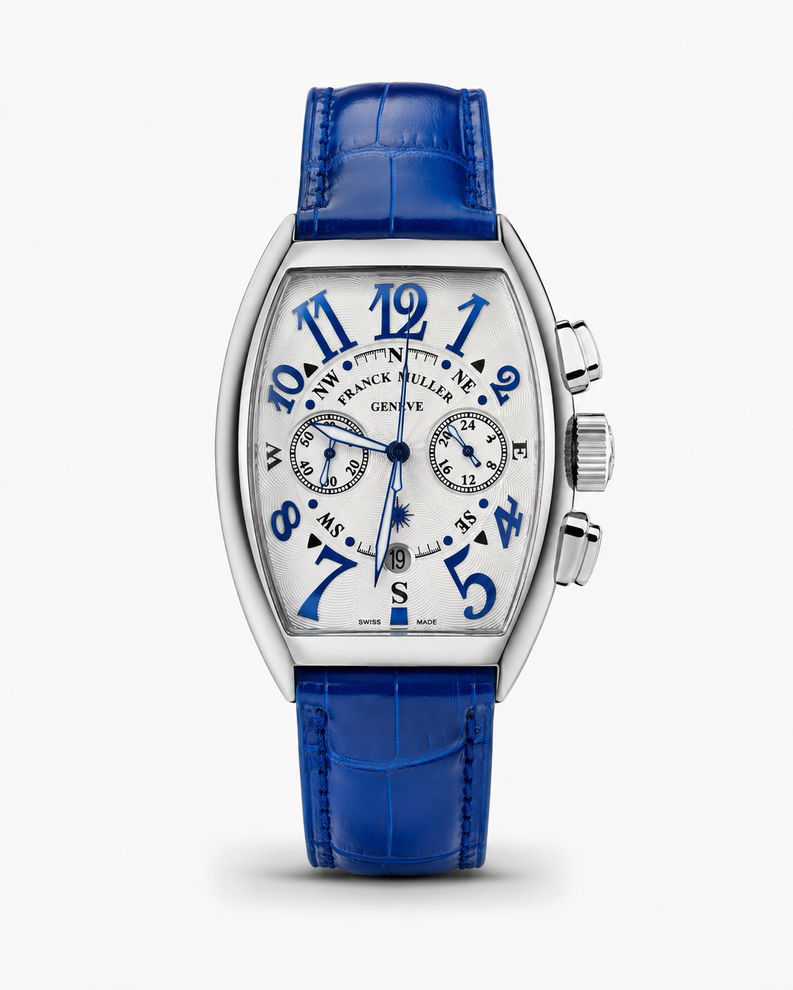 Frank Muller Blue Silver Chronograph Dial Watch