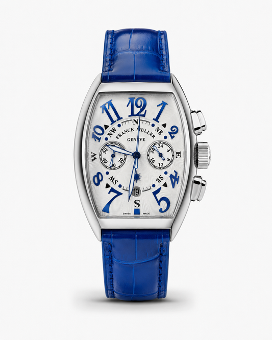 Frank Muller Blue Silver Chronograph Dial Watch