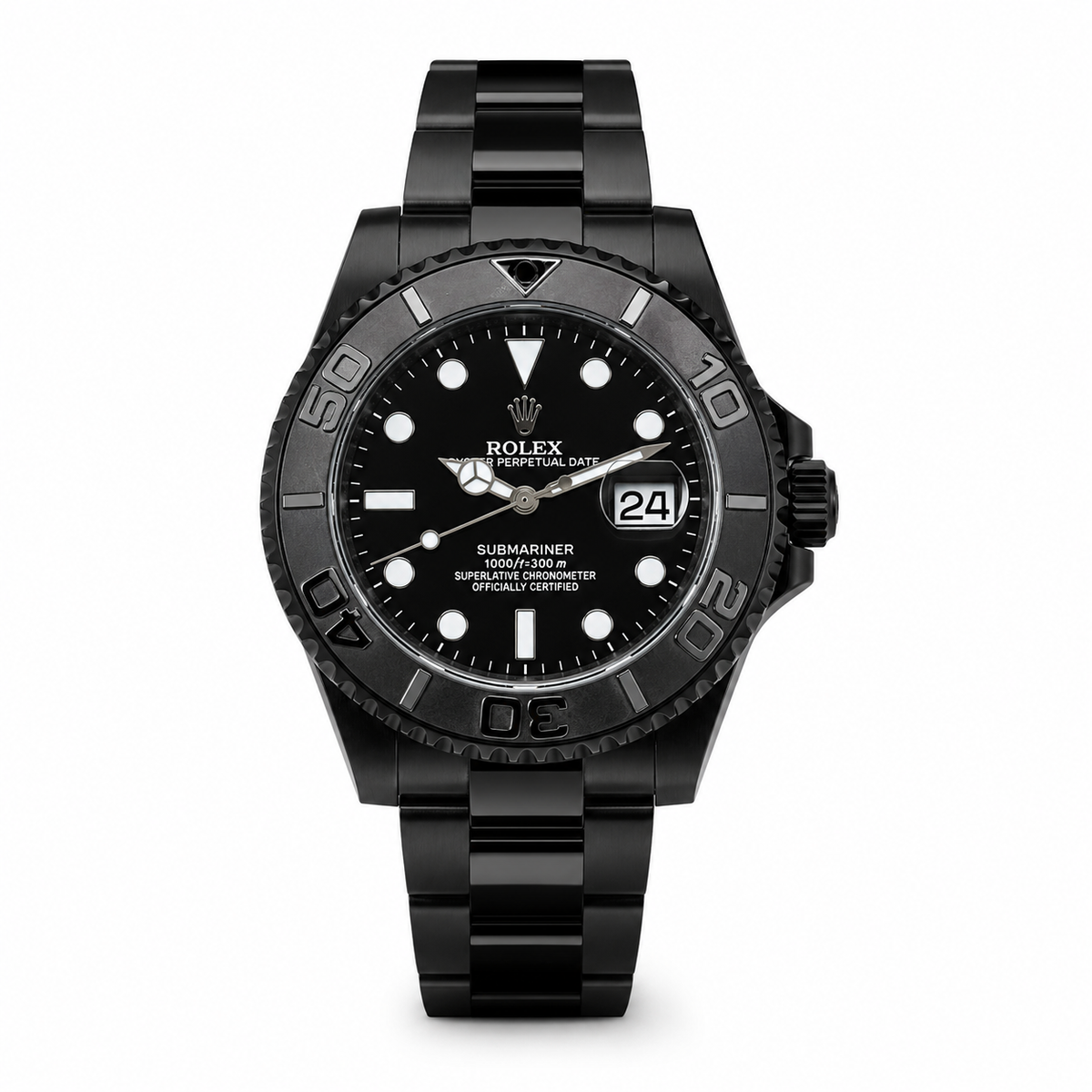 All Black Chain Yatchmaster Watch