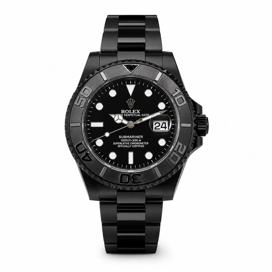 All Black Chain Yatchmaster Watch