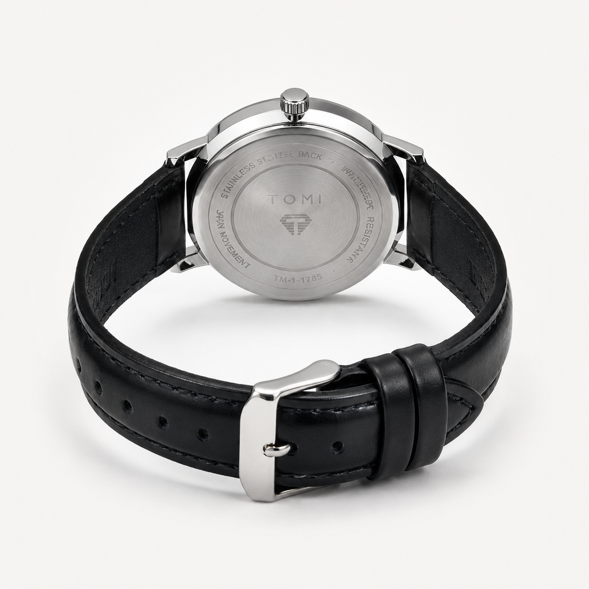 Tomi Black Silver Galaxy Dial Watch