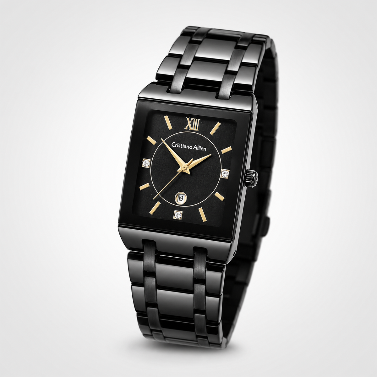 Cristiano Aillen All Black Square Watch