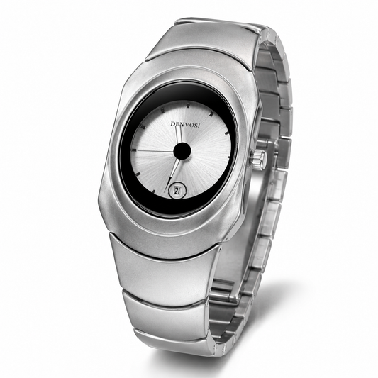 Silver White Matrix Watch