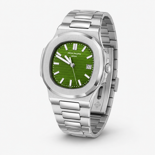 Silver Green Automatic Nautilus Super Clone Watch