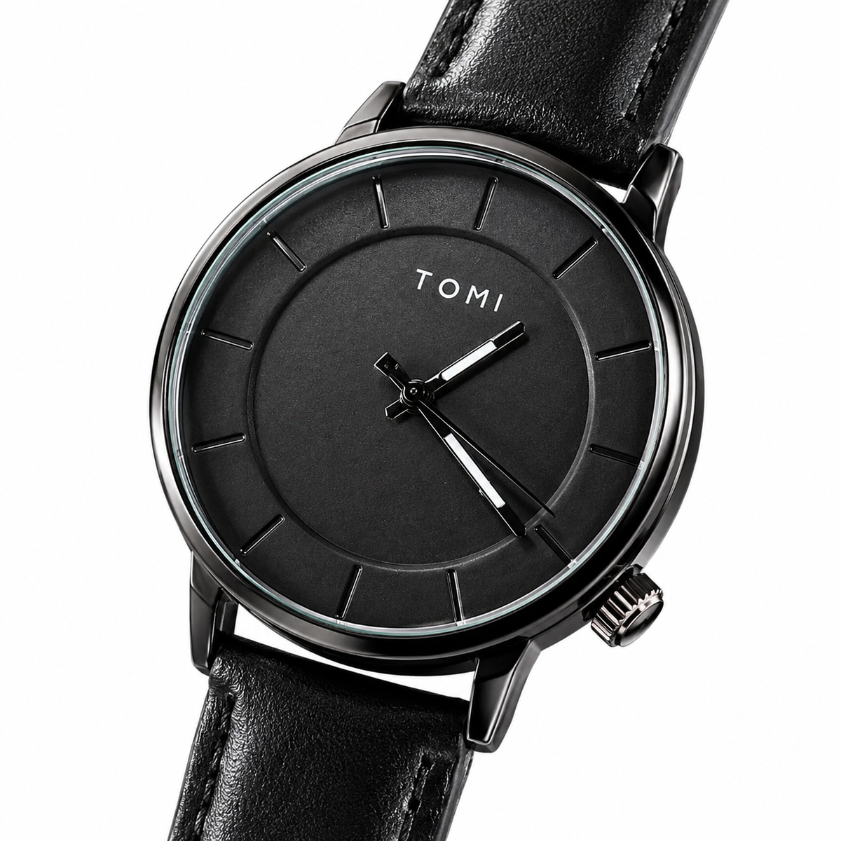 Tomi All Black Galaxy Dial Watch