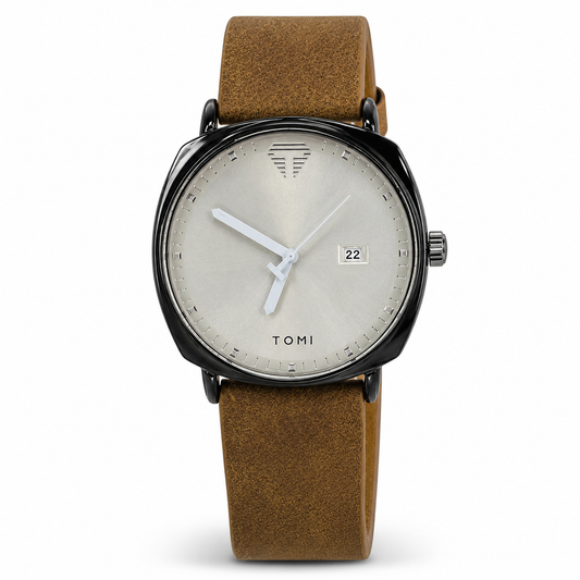 Tomi Brown Black Sleek Dial Watch