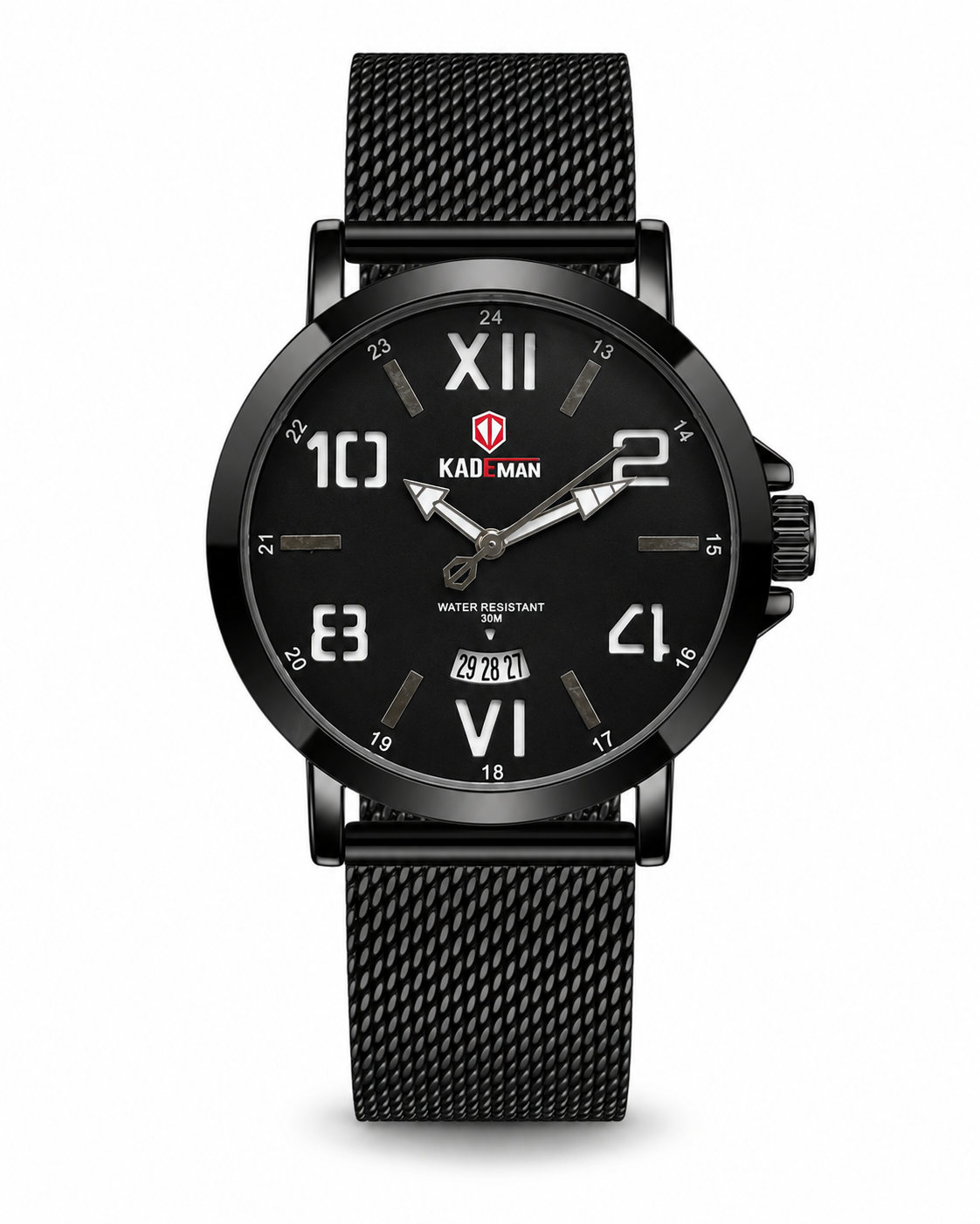 Kademan Black Mesh Premium Watch