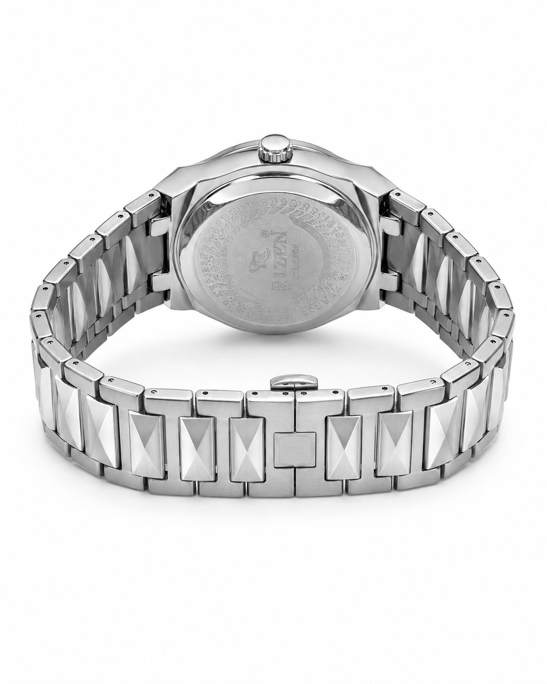 Silver Prism Chain Strapped Black Hublot Watch