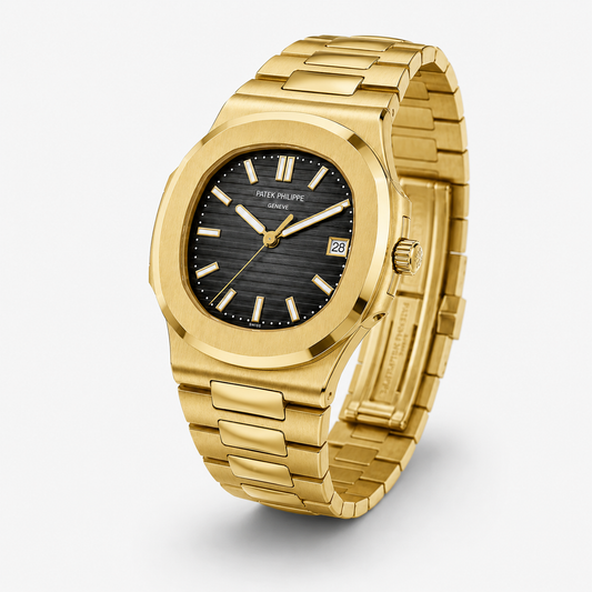 Gold Black Automatic Nautilus Super Clone Watch