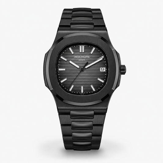 All Black Automatic Nautilus Super Clone Watch