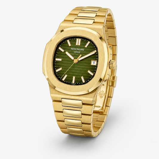 Gold Amazon Green Automatic Nautilus Super Clone Watch