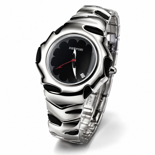 Silver Black Venom Watch