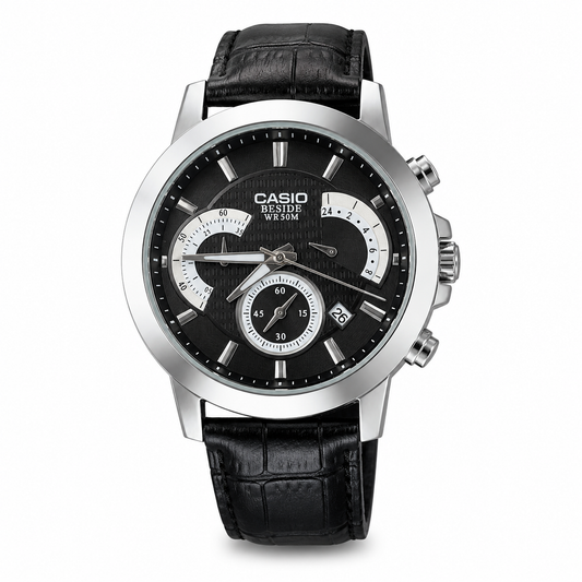 All Black Beside Chronograph Watch