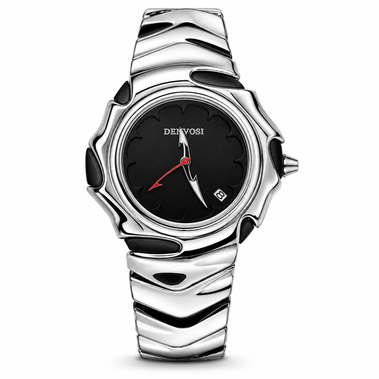 Silver Black Venom Watch