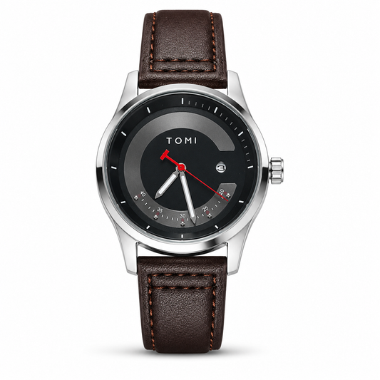 Tomi Coffee Silver Royal Dial Watch