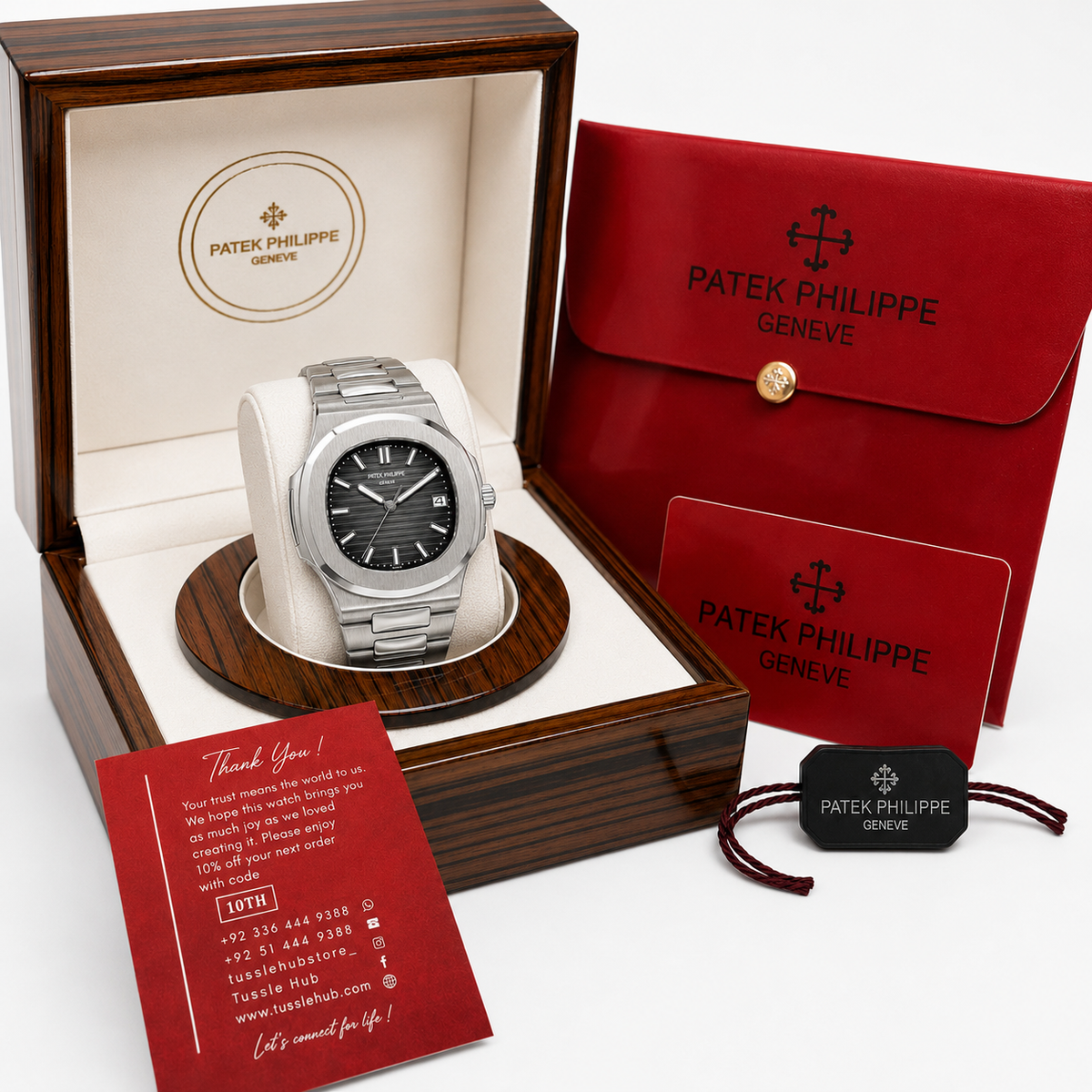 Silver Grey Automatic Nautilus Super Clone Watch