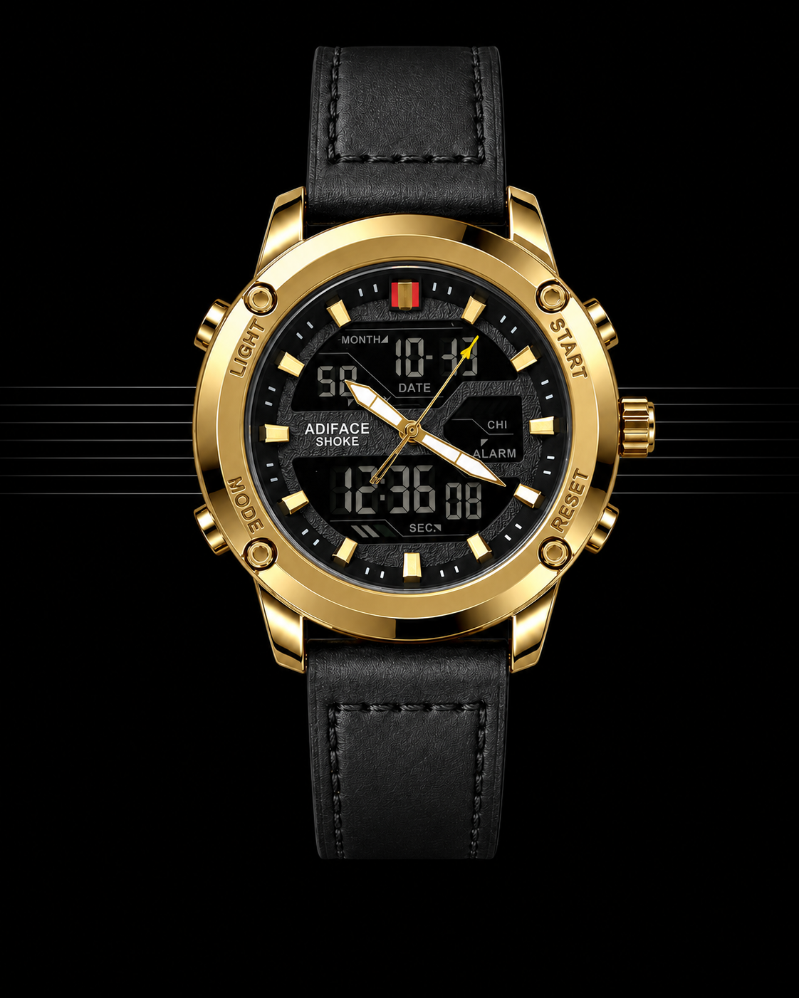The Adiface Shoke Dual Time Watch