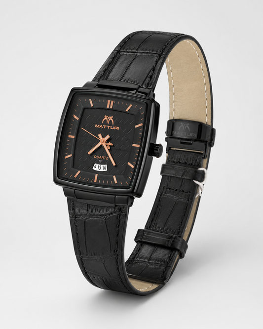 The Sovereign Tonneau | Executive Leather Strap Watch
