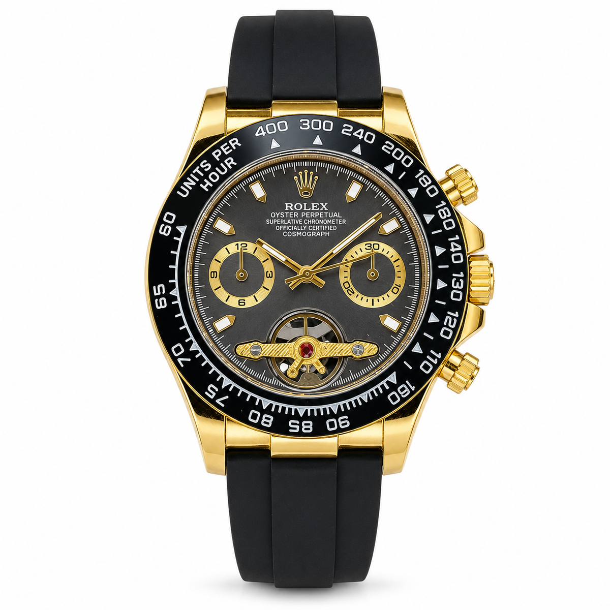 Skeleton Daytona Gold Black Watch
