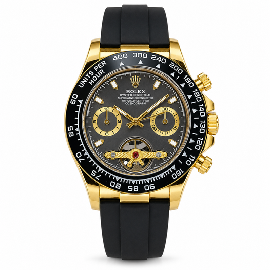 Skeleton Daytona Gold Black Watch