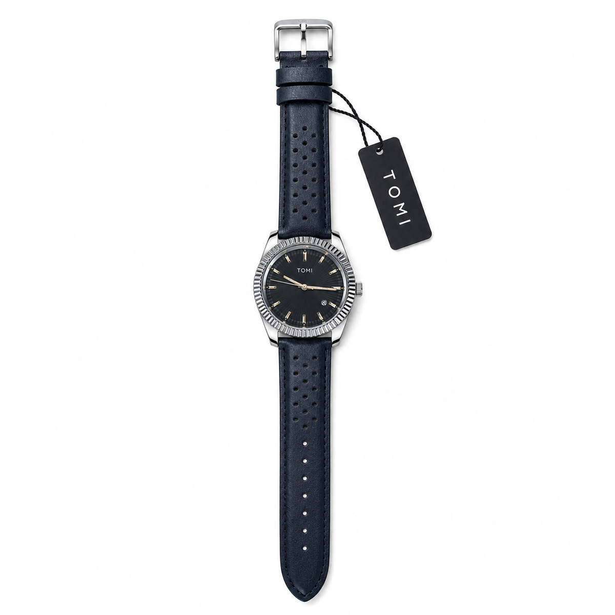 Tomi Navy Silver Jaguar Dial Waterproof