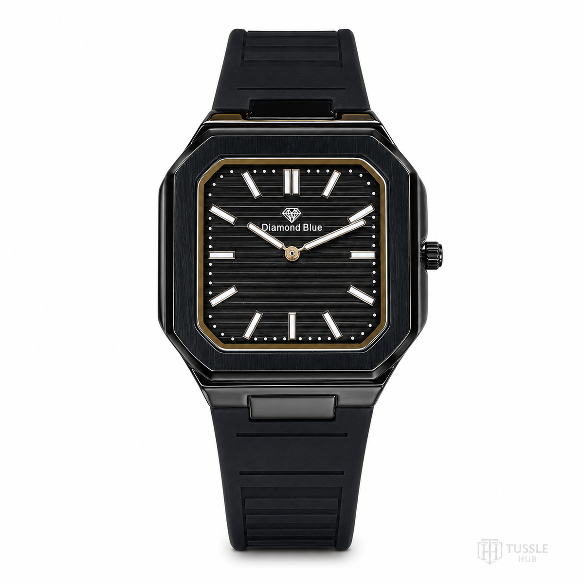 All Black Slim Arabic Magnet Strap Watch