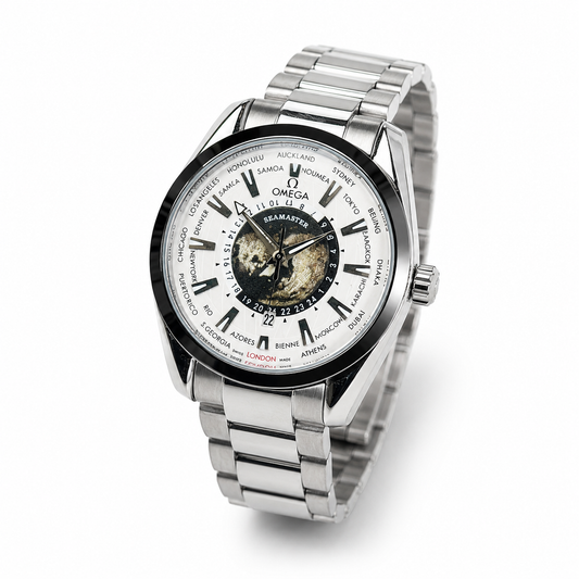 Silver White Earth Face Aqua Terra Watch