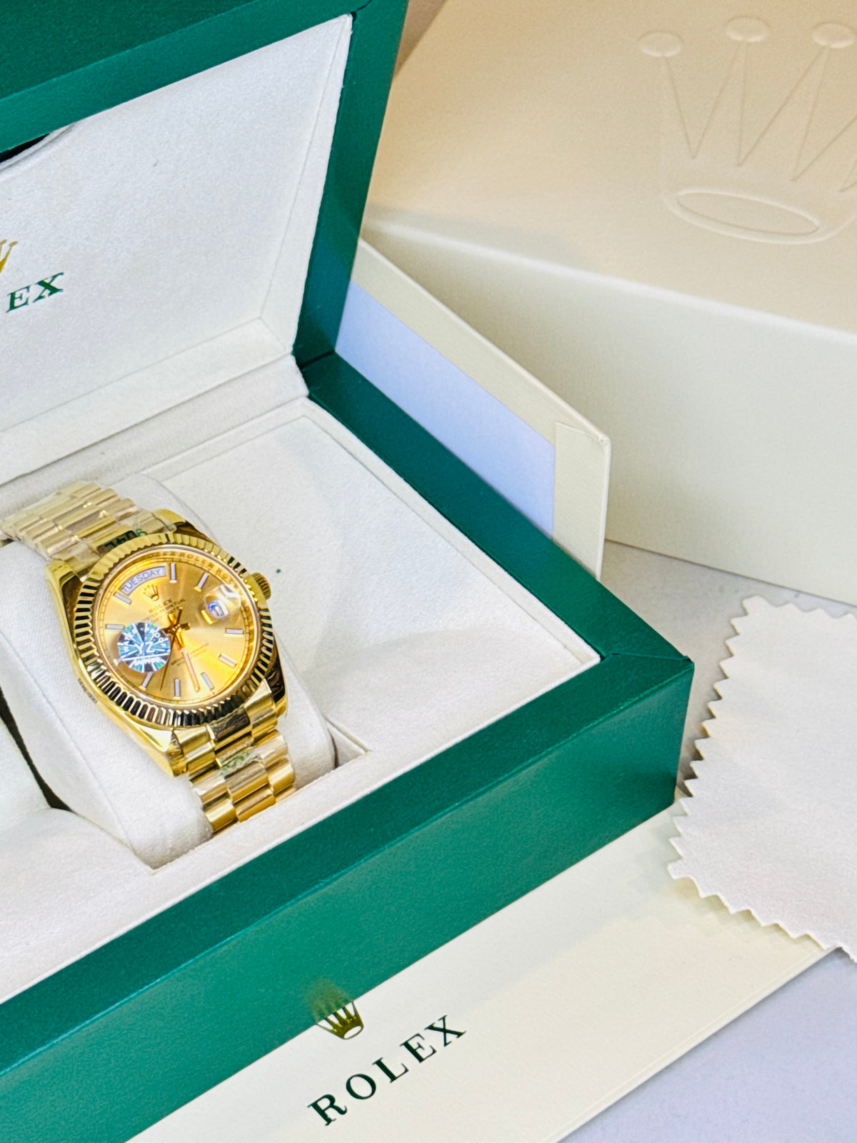 Day Date All Gold Dial Automatic Super Clone Watch