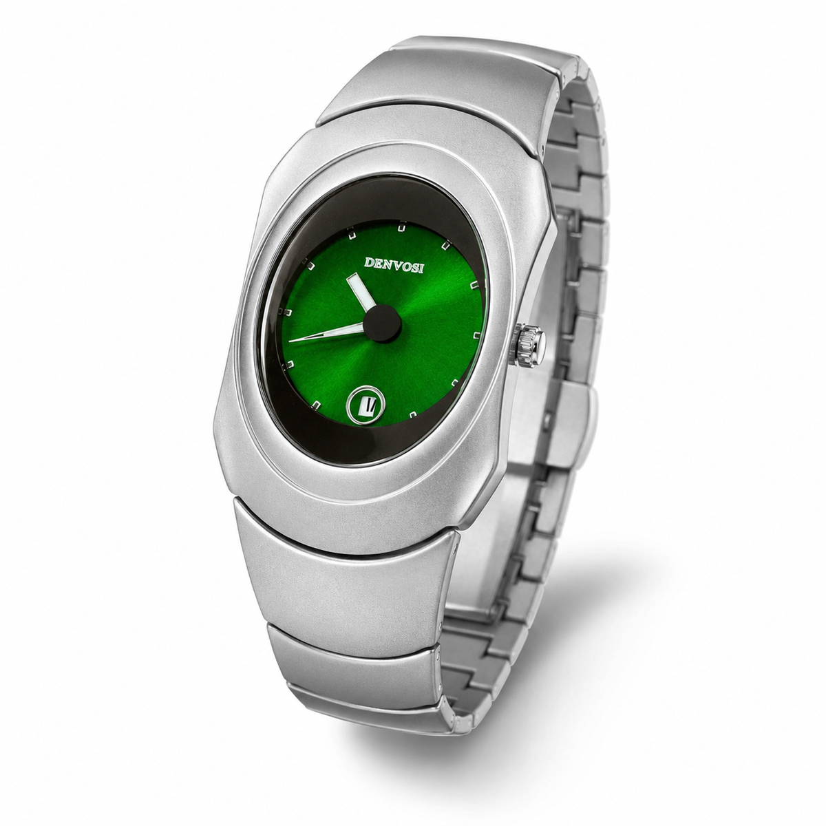 Silver Emerald Matrix Watch