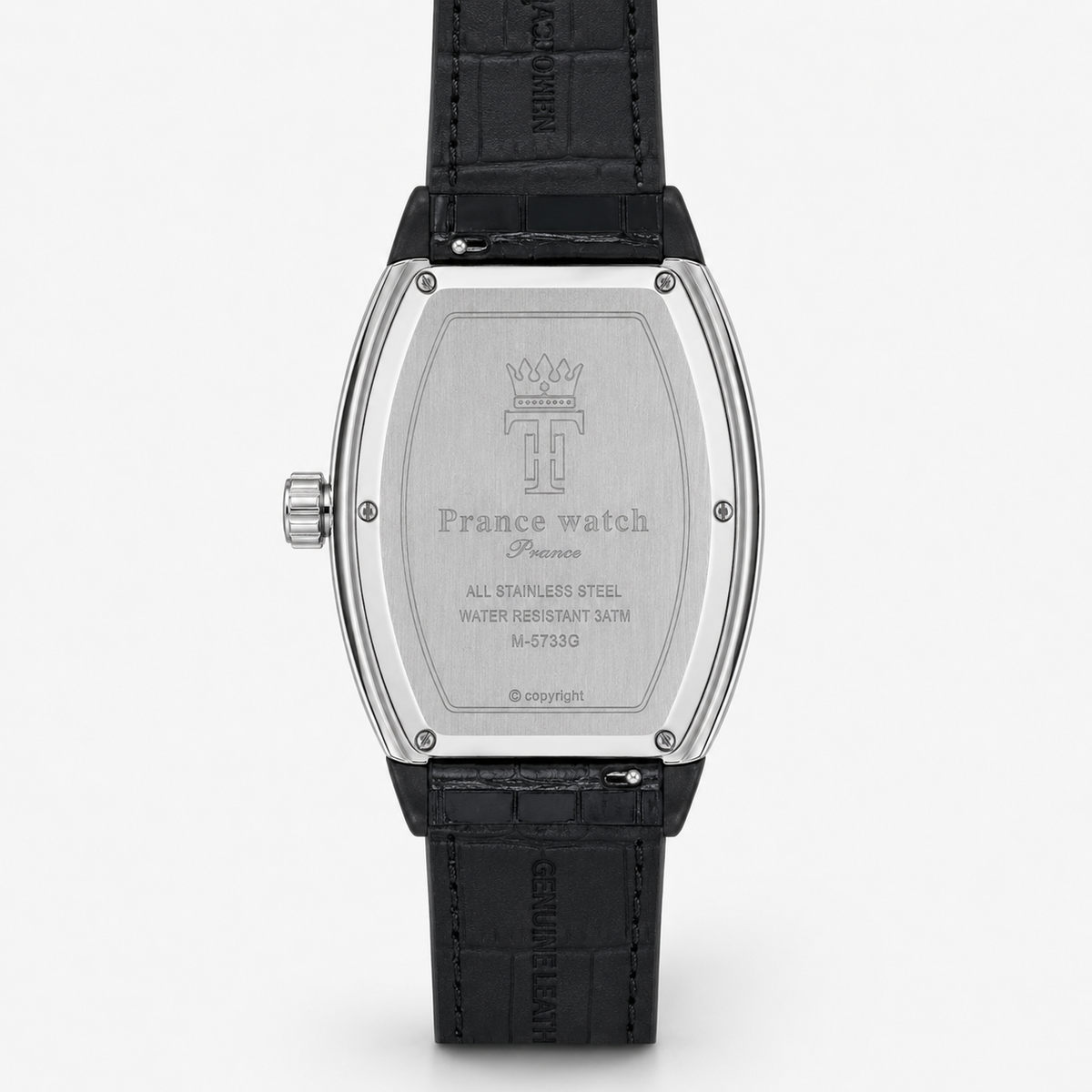 Vanguard Black Silver Iced Frank Muller Watch