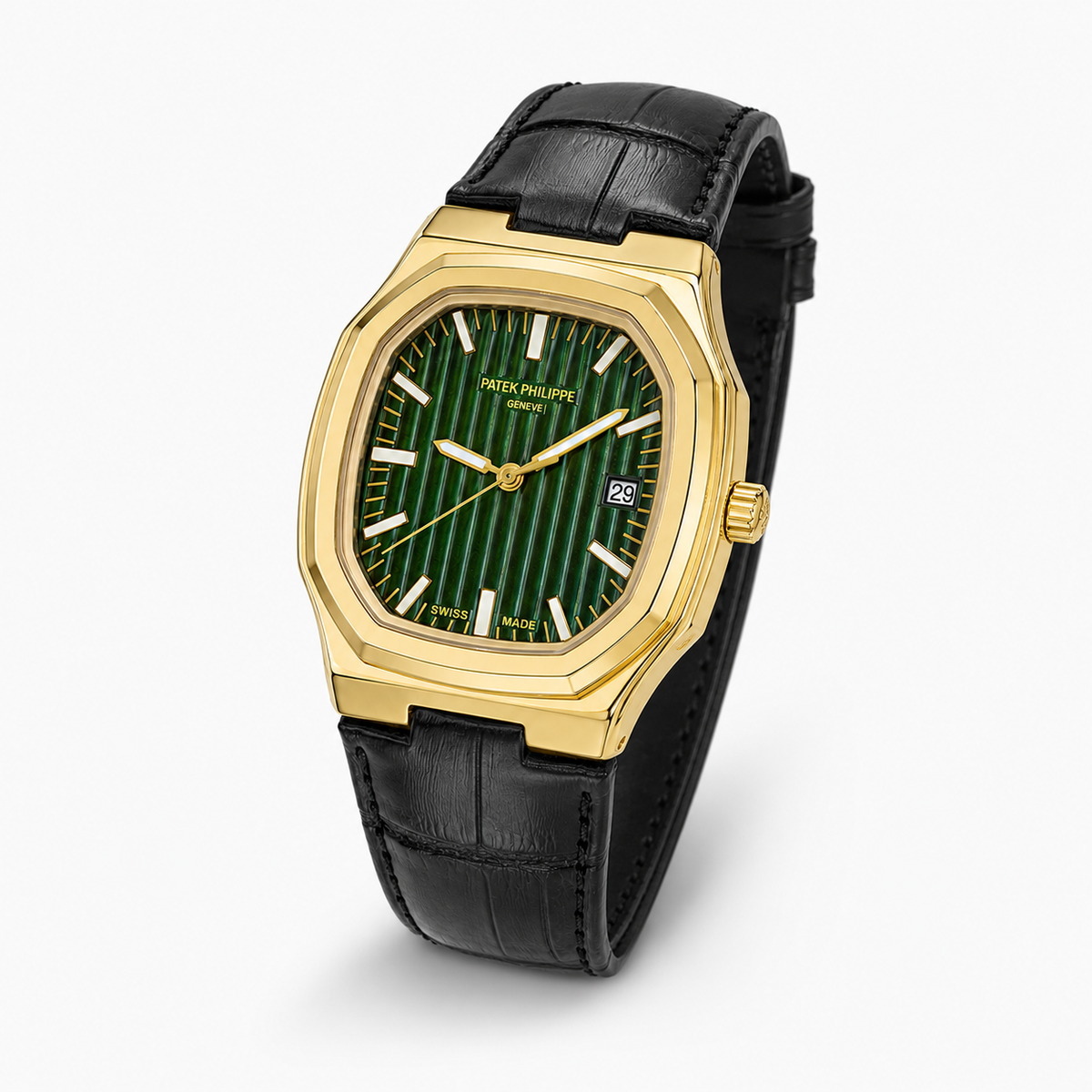 Heritage Ellipse Black Strap Dress Watch