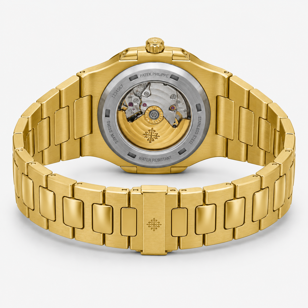 Gold Black Automatic Nautilus Super Clone Watch