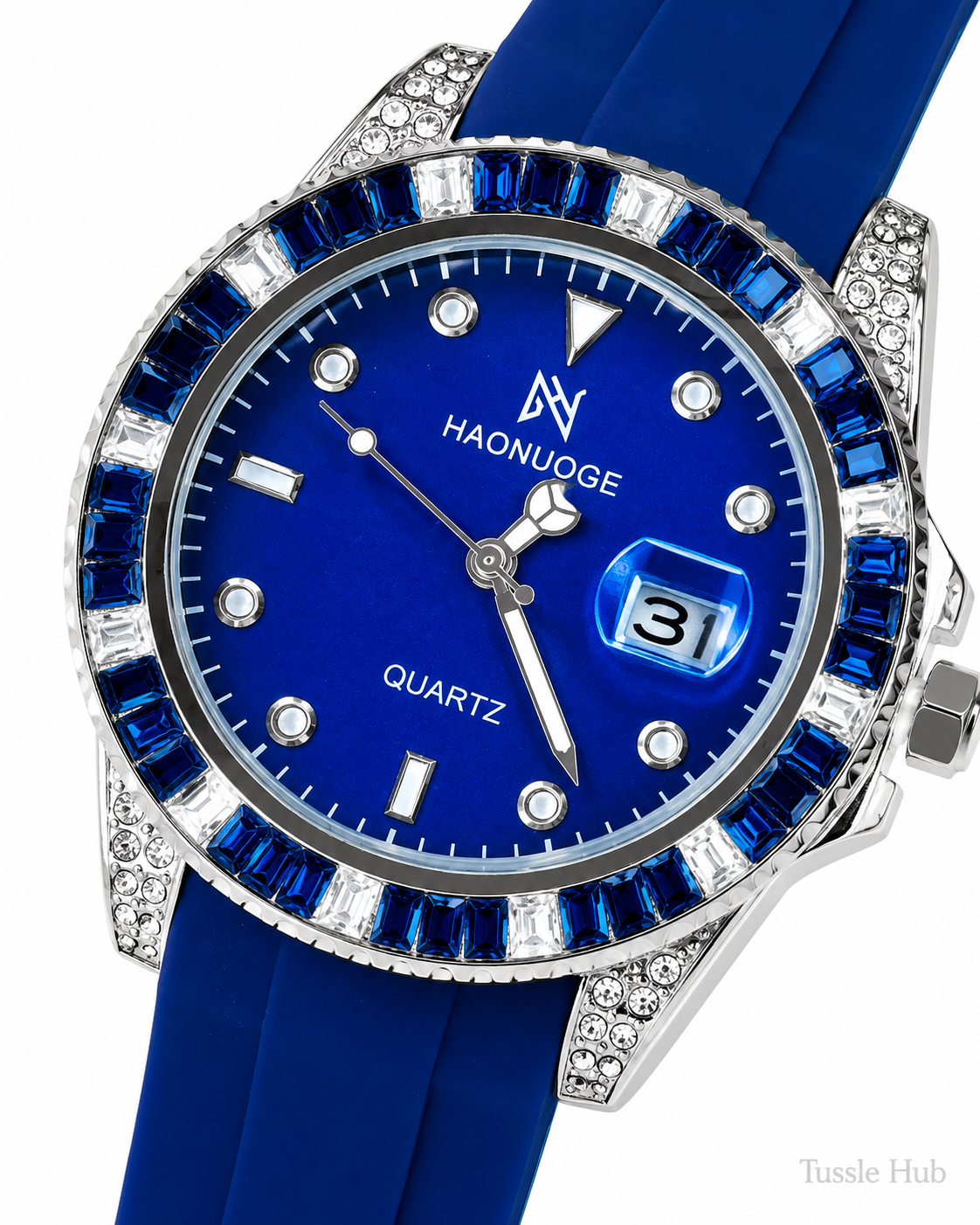 Sapphire Gem Stones Bezel Watch