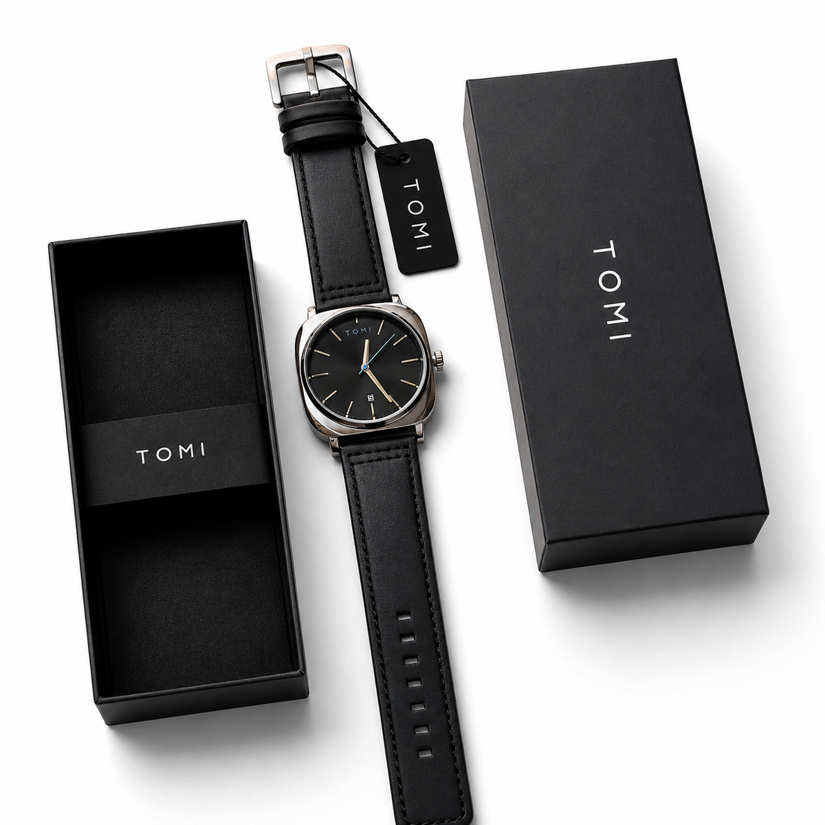 Tomi Black Silver Business Class Watch