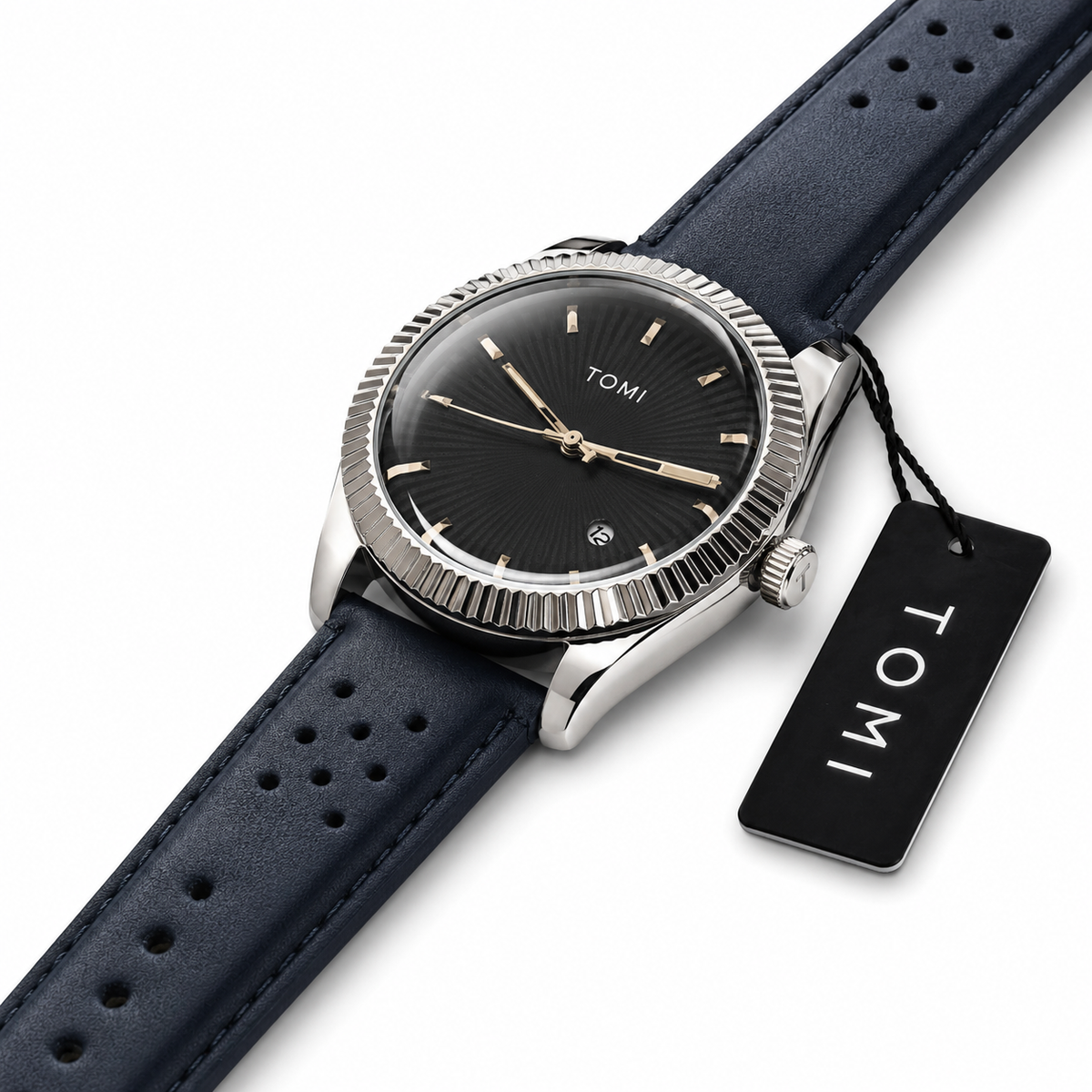 Tomi Navy Silver Jaguar Dial Waterproof