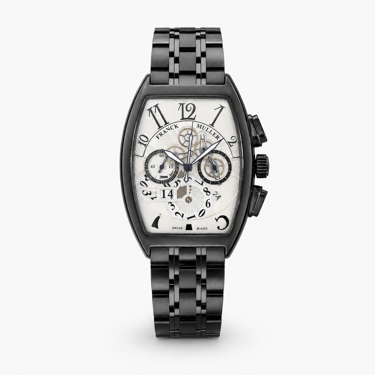 Chain Frank Muller Black White Chronograph Dial Watch