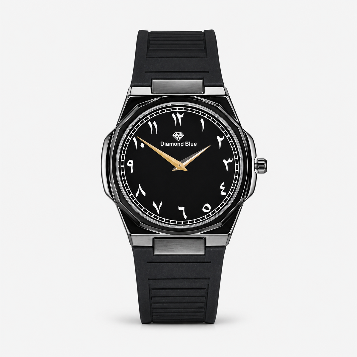 All Black Slim Arabic Magnet Strap Watch