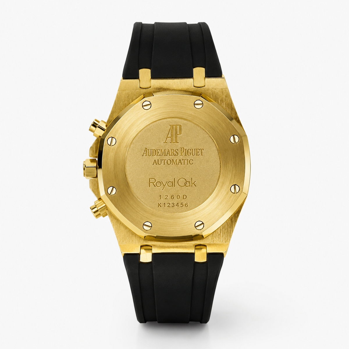 Black Gold Silicon Strap AP Watch