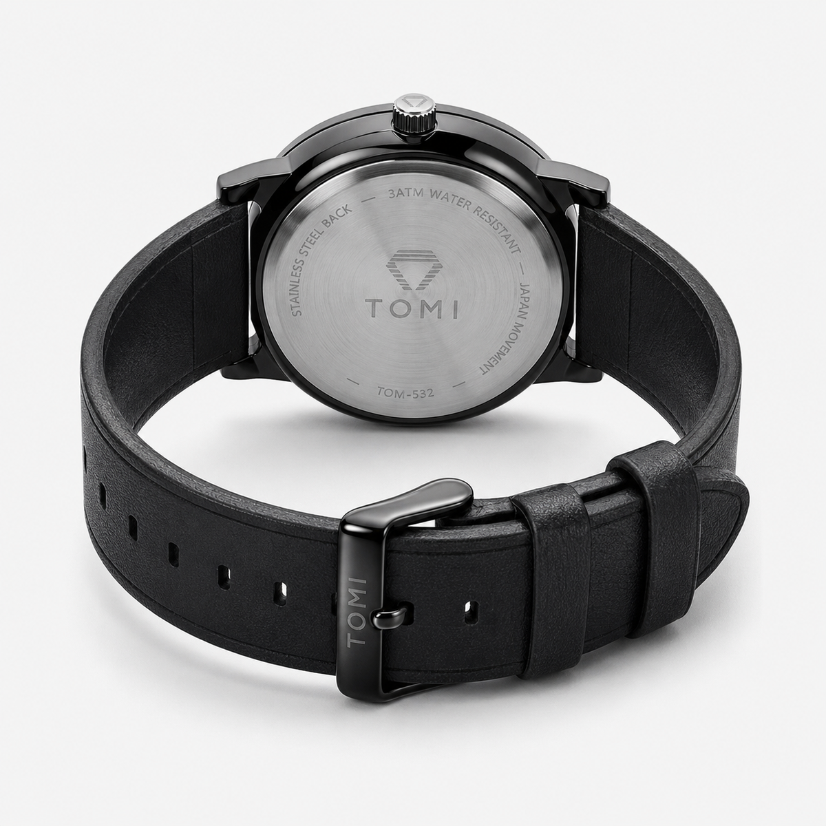 Tomi All Black Elegance Dial Watch