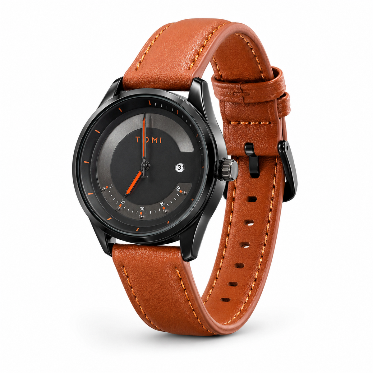 Tomi Brown Black Royal Dial Watch