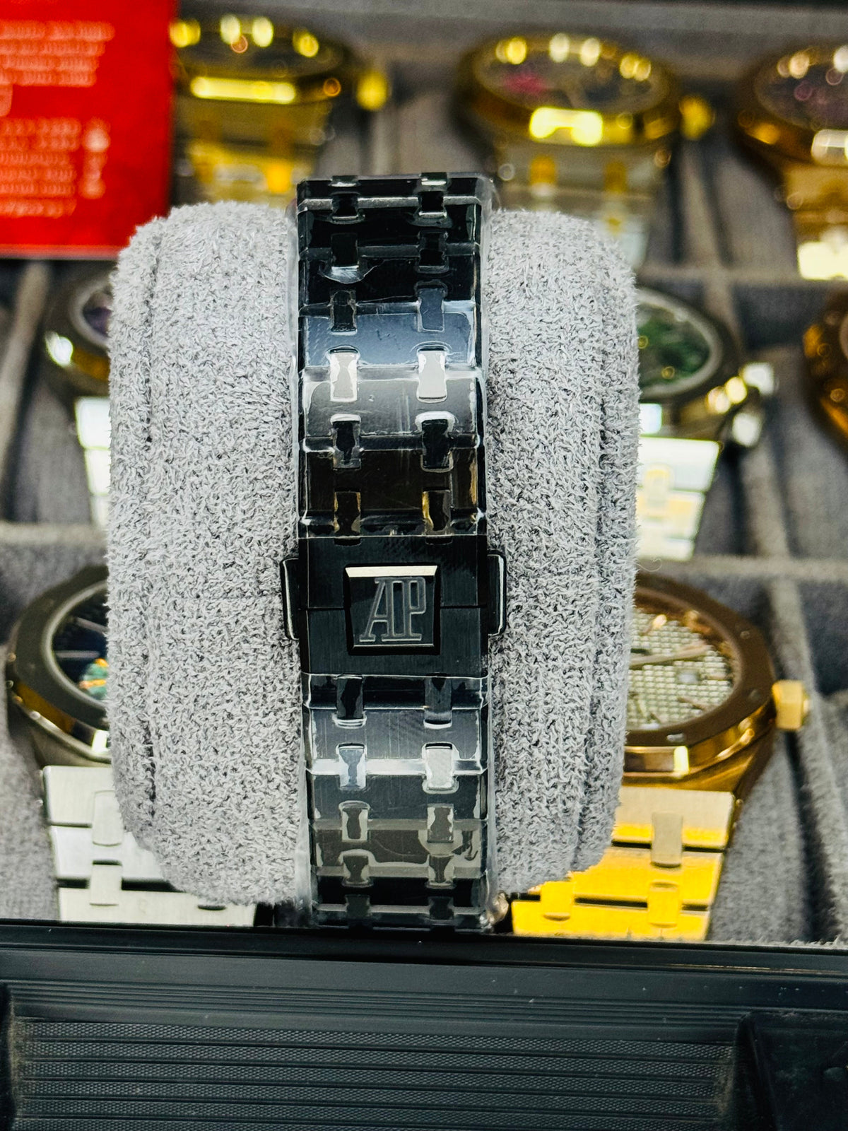 All Black Automatic Skeleton Dial Super Clone Watch