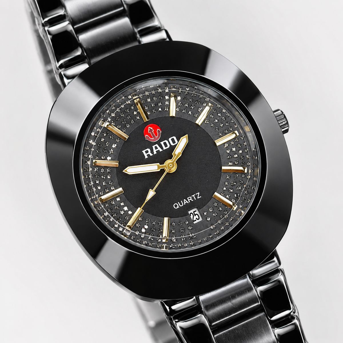 DiaStar Black Rado Quartz Watch