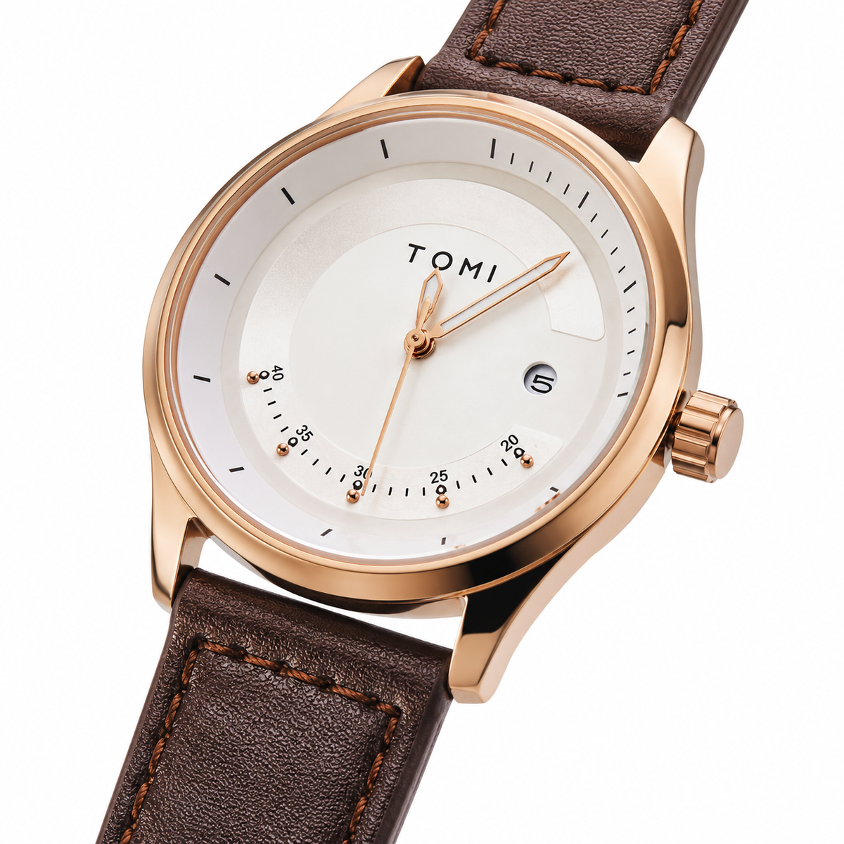 Tomi Coffee Gold Royal Dial Watch