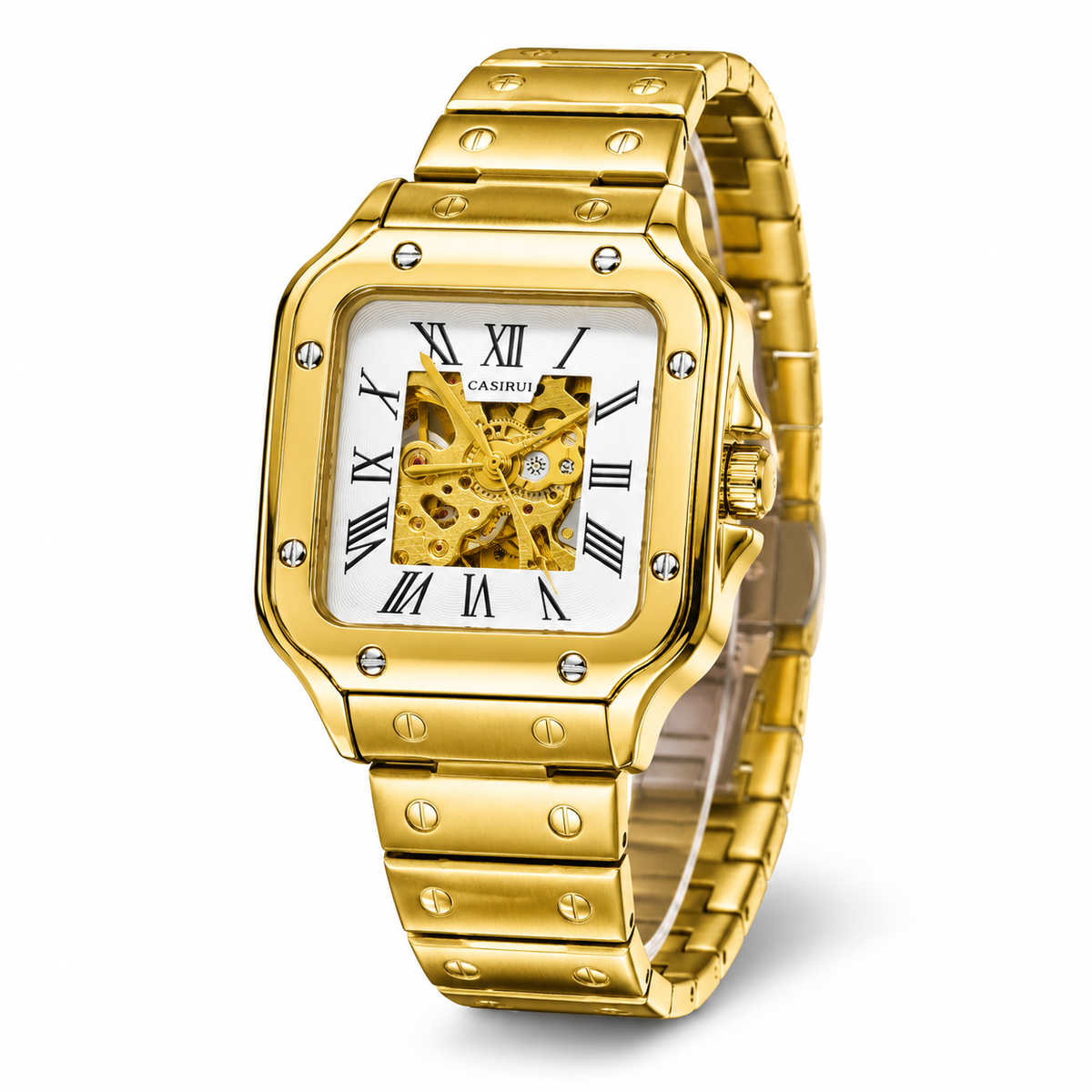 Gold Chain Tank Automatic Watch