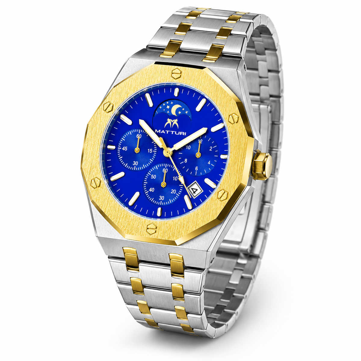 Royal Oak Two Tone Sapphire Chronograph Waterproof Watch
