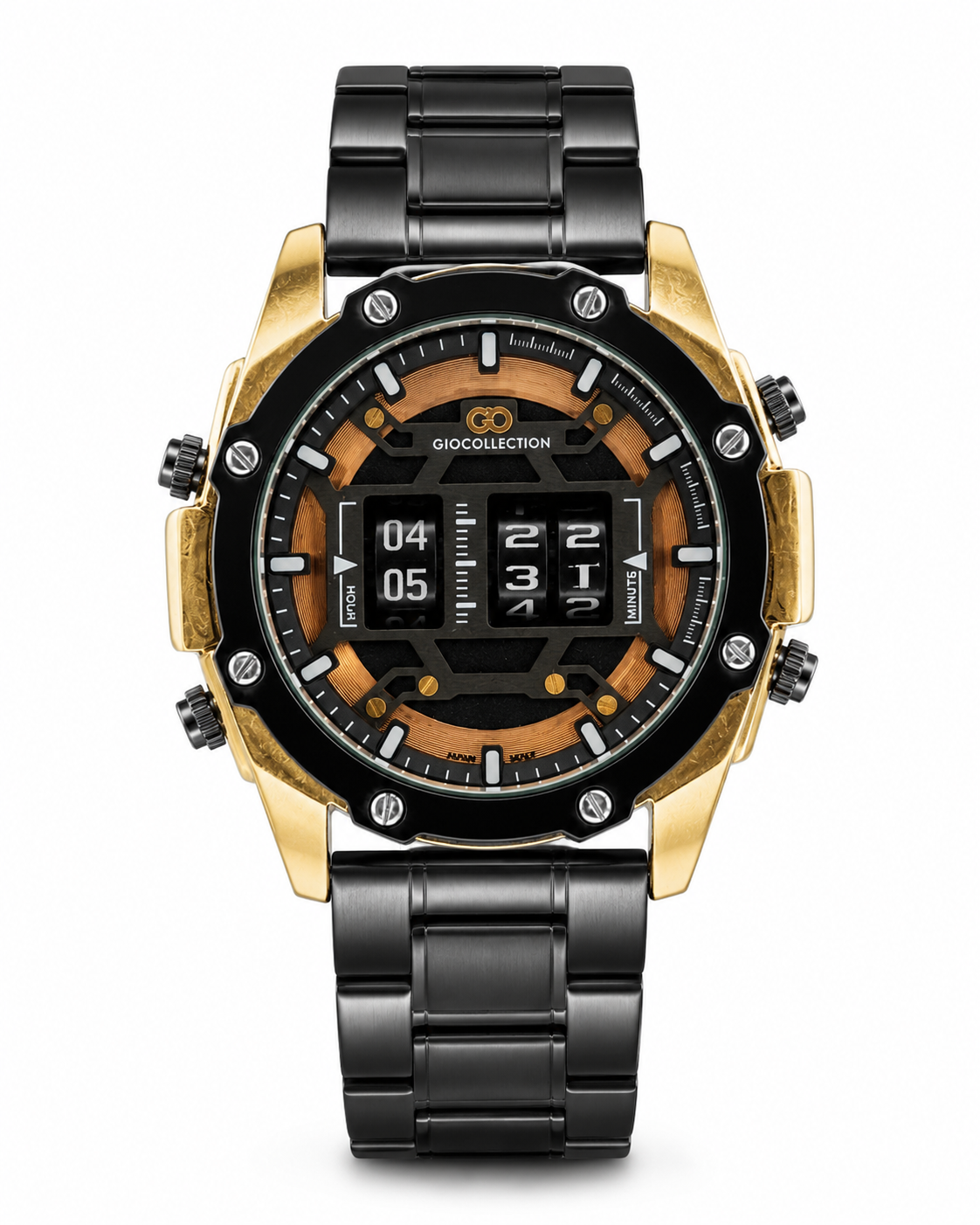 Black Copper Counter Spinning Watch