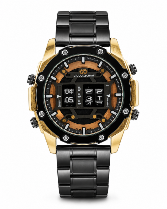 Black Copper Counter Spinning Watch