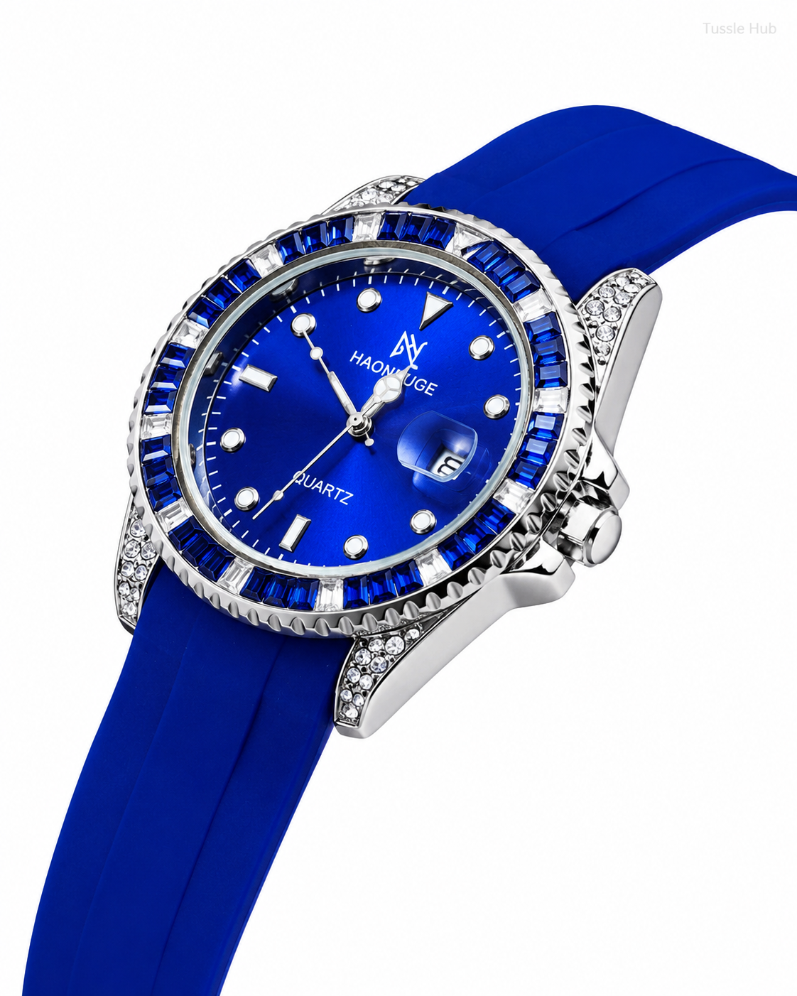 Sapphire Gem Stones Bezel Watch